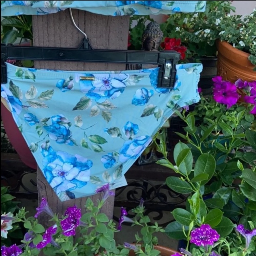 New Alex Marie Blue & Green Floral 2 Piece Tankini Swimsuit *Top 16, Bottoms 12* - Picture 10 of 13